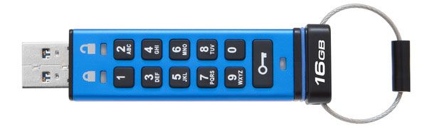 Hardwareverschlüsselter USB-Stick mit PIN-Tastatur